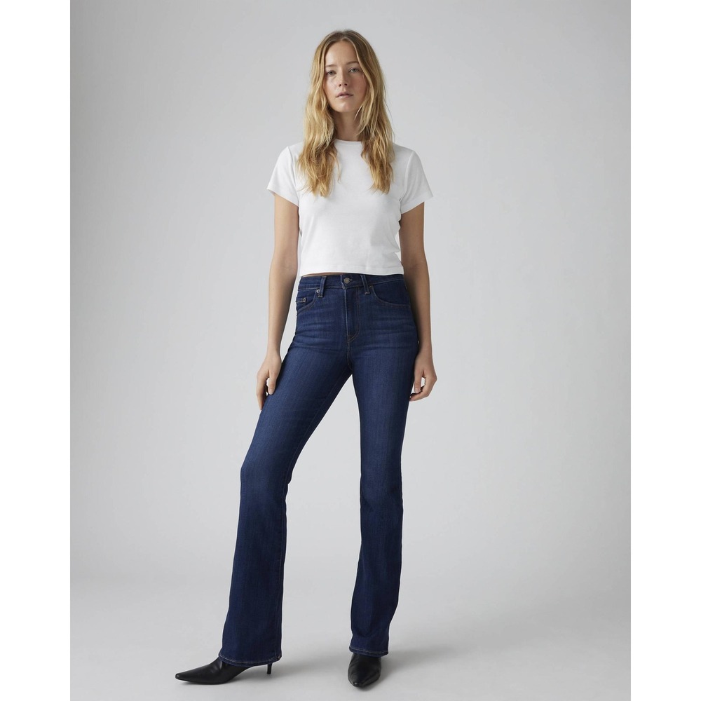 Levis Jeans Womens 27 726 Flare High Rise Dark Wash Blue Denim Festival